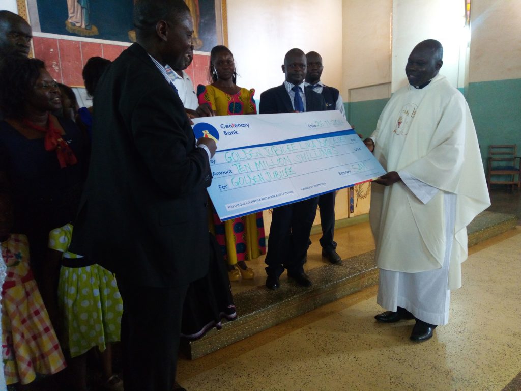 Centenary Bank Donates 10 Million To Lira Diocese.